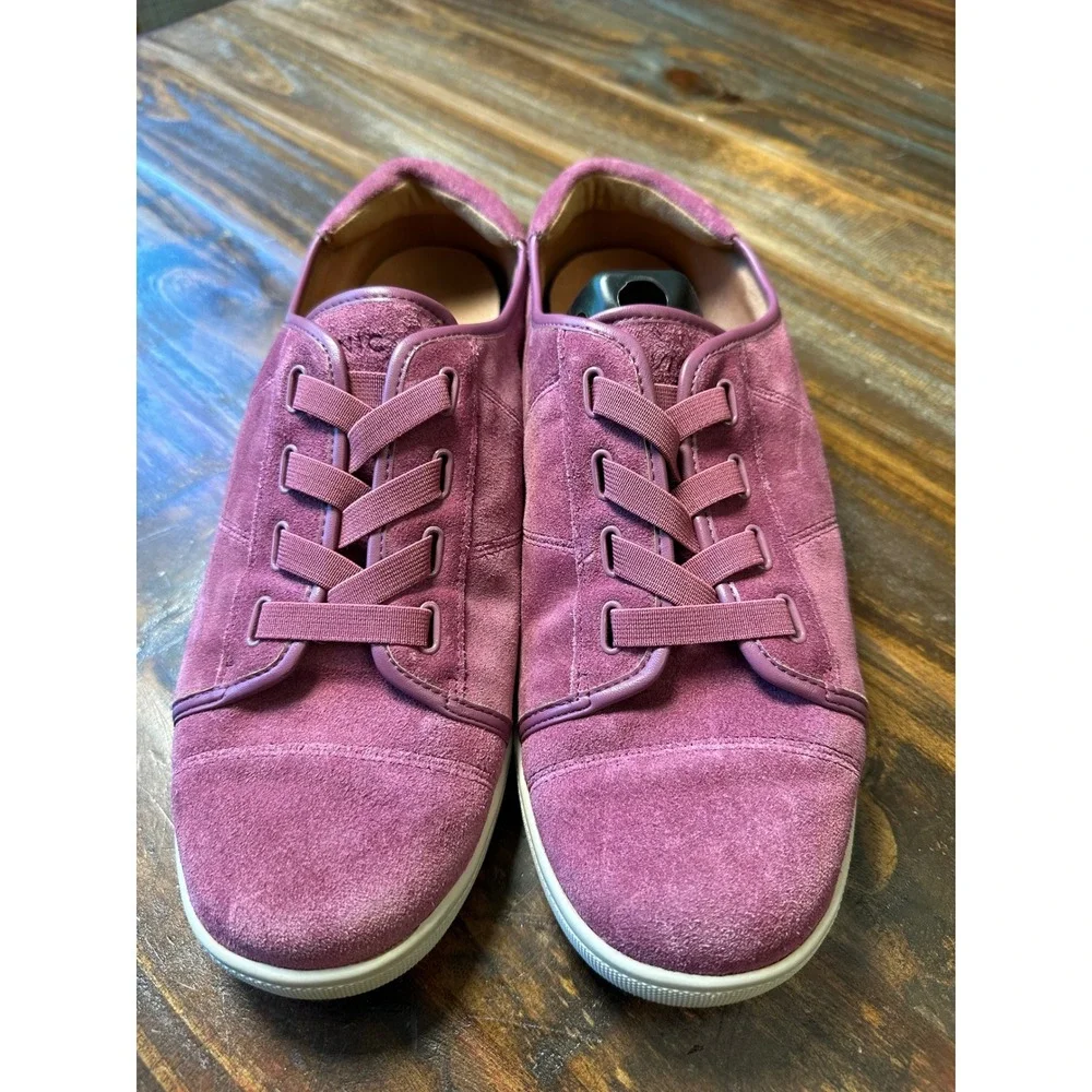 Vionic‎ Jean Suede Sneakers Berry Purple Orthotic Slip On Shoes Womens 11 Wide